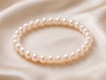 Pulseira de Pérola Branca — Elástica 7,5", Sem Fecho